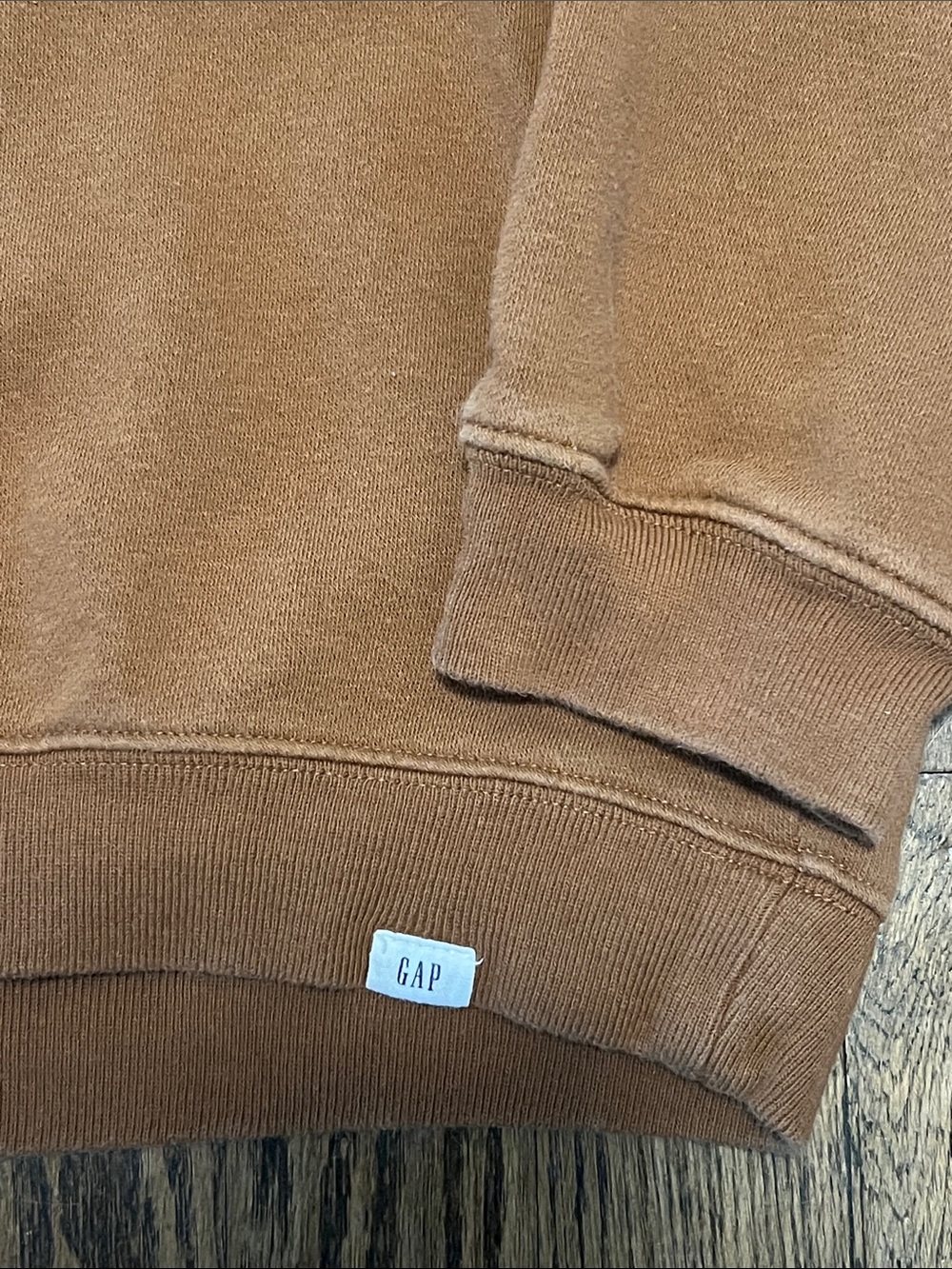GAP Caramel Brown Kids Quarter-Zip Hoodie - Picture 3 of 4